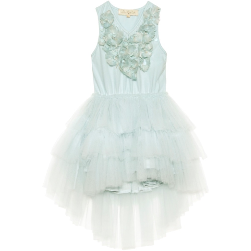 Whispering Meadows Tutu Dress in Aqua Glaze (Gently Used)